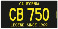 CB750Fourus US License Plate CB 750